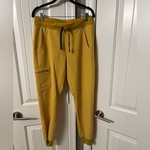 FIGS size small joggers - gold/mustard yellow
